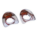 Chrome Fairing Mount Mirrors Amber LED Lights Cover Caps for Harley Touring 1996-2013