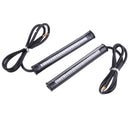 25 LED Motorcycle Light Flexible Strips License Plate Turn Signal Amber