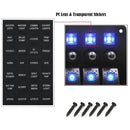 12V/24V 6 Gang Car Marine Boat RV Breaker Rocker Switch Panel Overload Protection Universal