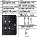 6-Way Car Blade Fuse Box Block Holder ATO/ATC Automobile Marine Boat DC32V