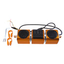 Waterproof Handlebar Bluetooth Motorcycle Stereo Speaker Audio System MP3 SD FM Radio ATV UTV Gold