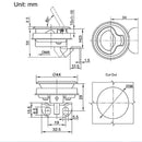 Marine Hatch Latch Turning Lift Handle Replace for Boat Yacht RV