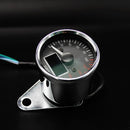 12V Motorcycle Odometer Speedometer Fuel Level Gauge Black Face