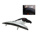 Motorcycle Motorbike Eagle Head Ornament w/Red Lighted Eye Chrome Black Aluminum Front Fender