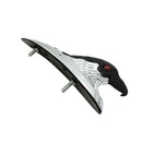 Motorcycle Motorbike Eagle Head Ornament w/Red Lighted Eye Chrome Black Aluminum Front Fender