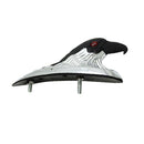 Motorcycle Motorbike Eagle Head Ornament w/Red Lighted Eye Chrome Black Aluminum Front Fender