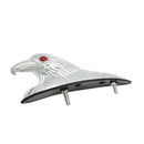 Motorcycle Motorbike Eagle Head Ornament w/Red Lighted Eye Chrome Aluminum Front Fender