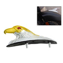 Motorcycle Front Fender Frame Bonnet Eagle Head Ornament Red LED Light Eyes
