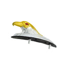 Motorcycle Front Fender Frame Bonnet Eagle Head Ornament Red LED Light Eyes