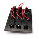 3 Gang Marine Switch Panel with 5A Fuse Circuit Breaker for Boats Caravans RV 12 Volt Switch Panel New