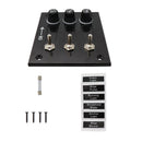 3 Gang Marine Switch Panel with 5A Fuse Circuit Breaker for Boats Caravans RV 12 Volt Switch Panel New
