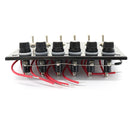12V Rocker Switch Panel 6 Gang Circuit Breaker RV Car Boat Marine Accessory