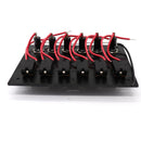 12V Rocker Switch Panel 6 Gang Circuit Breaker RV Car Boat Marine Accessory