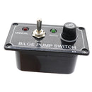Plastic Boat Bilge Pump Switch W/ LED Light Indicator - 3 Way Control Panel Marine