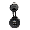 Universal Car Boat 2 Pin Dual USB Charger Socket Plug With Waterproof Cover