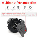 Universal Car Boat 2 Pin Dual USB Charger Socket Plug With Waterproof Cover