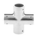 Marine Boat Yacht 316 Stainless Steel 4-Way Hand Rail Fitting 25mm 1