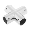 Marine Boat Yacht 316 Stainless Steel 4-Way Hand Rail Fitting 25mm 1