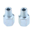 Pair Motorcycle Mirror Adapters Reverse 10mm Mount to Postive 10mm