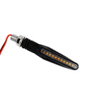 Motorcycle Flowing Water Turn Signal Indicator Light Amber 12 LED Flexible