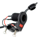 Universal Motorcycle Car Cigarette Lighter Power Socket with On Off Switch