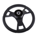 350mm 3/4'' Steering Wheel with Matte Chromed Spokes for Marine Boat Yacht