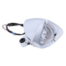 12V New Chrome Triangle Motorcycle Driving Fog Light Spot Lamp 95mm 3.74