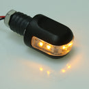 Motorcycle 22mm 7/8" Handlebar LED Turn Signal Blinker Indicator Light 12V Clear Lens