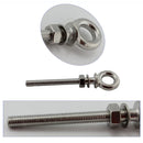 60mm Long Shank Collared Eye Bolt - Marine 316 Grade Stainless Steel