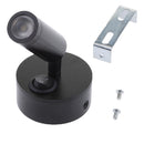 12V 3W 3000K Interior LED Spot Reading Light Wall Mount Black