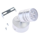 5W 12V LED Boat Reading Switch Light Wall Lamp Silver Shell Warm White LED
