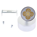 5W 12V LED Boat Reading Switch Light Wall Lamp Silver Shell Warm White LED