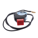 Red Button Universal Motorcycle 7/8" Handlebar Mount ATV Dirt Bike Kill On-Off Switch