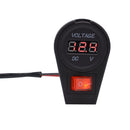 Motorbike 12-24V Red LED Digital Display Voltmeter Volt Gauge With Switch