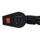 Motorbike 12-24V Blue LED Digital Display Voltmeter Volt Gauge With Switch
