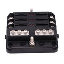 6 Way DC 32V Fuse Holder Box With Spade Terminals 5A 10A 15A 20A Fuse