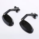 Universal Black Motorcycle 7/8'' Handle Bar End Side Mirrors for Cruiser Sport Bikes
