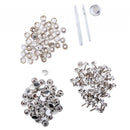 153Pcs Stainless Steel Boat Marine Cover Fastener Snap 15mm Screw Kit with Installation Tool