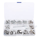 153Pcs Boat Canvas Fabric Snap Cover 12mm Screw Stud Button Socket Fastener Kit