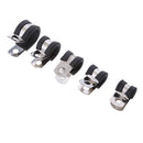 44Pcs Stainless Steel Rubber Cushion Cable Pipe Clamps with Storage Case