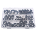 44Pcs Stainless Steel Rubber Cushion Cable Pipe Clamps with Storage Case