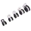 44Pcs Stainless Steel Rubber Cushion Cable Pipe Clamps with Storage Case