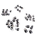 44Pcs Stainless Steel Rubber Cushion Cable Pipe Clamps with Storage Case
