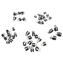 44Pcs Stainless Steel Rubber Cushion Cable Pipe Clamps with Storage Case
