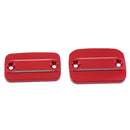 2Pcs Red Motorcycle Brake Clutch Cylinder Reservoir Cover Cap for Ducati 696 2008-2014
