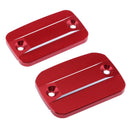 2Pcs Red Motorcycle Brake Clutch Cylinder Reservoir Cover Cap for Ducati 696 2008-2014