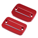 2Pcs Red Motorcycle Brake Clutch Cylinder Reservoir Cover Cap for Ducati 696 2008-2014