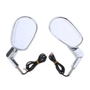 Motorcycle Rear View Mirrors LED Turn Signals for Harley VRSCF 2009 2010 2011 2012 2013 2014 2015 2016 2017