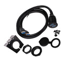 Car Dashboard Flush Mount USB 3.0 Socket Extension Lead Panel Cable Cord Kit