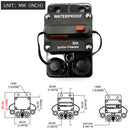 50A Circuit Breaker with Manual Reset IP67 Waterproof for Marine Car RV